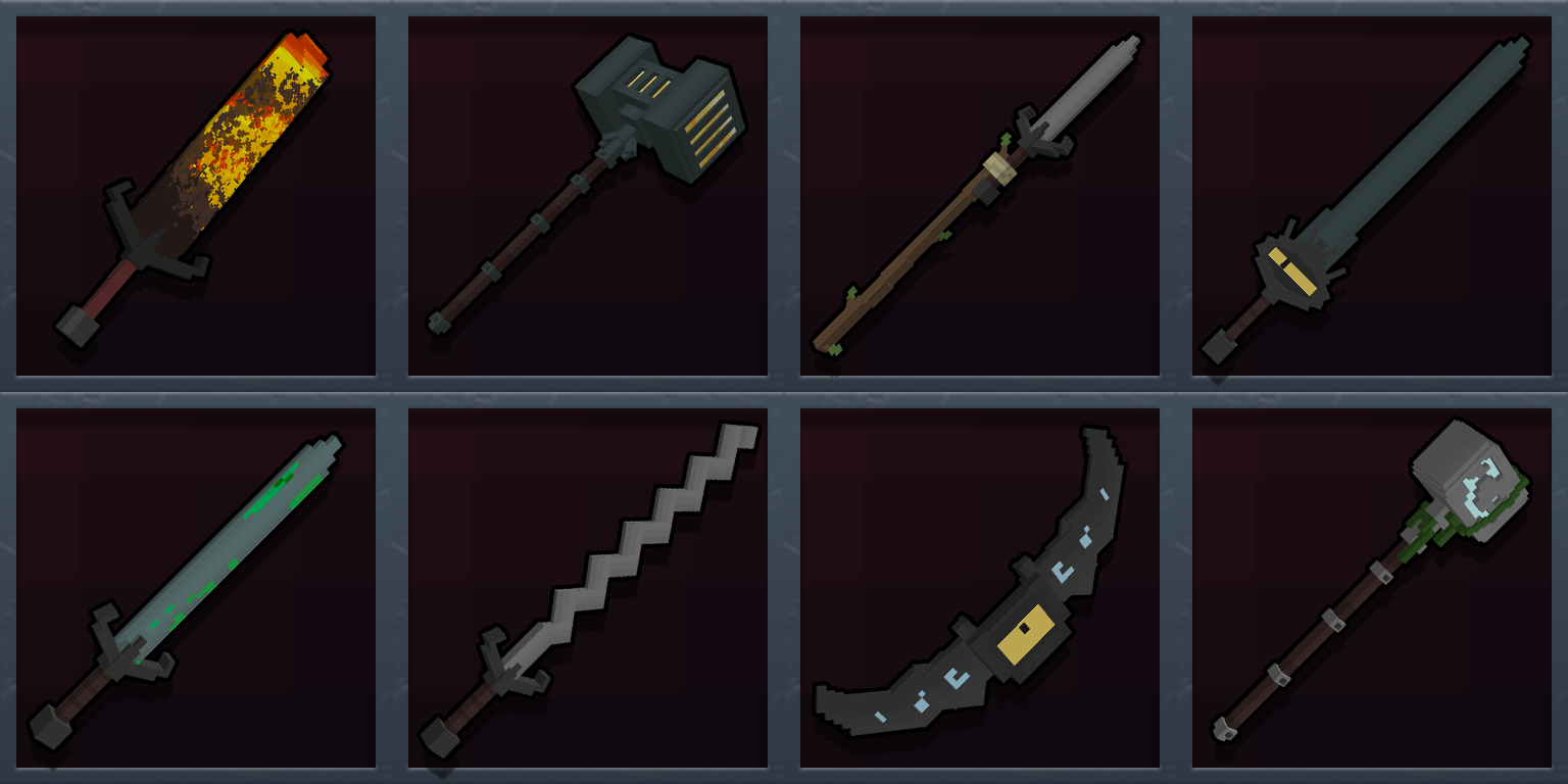 i made some sword textures from random items and blocks and this is the  output (swords part 2 suggestions in comments and part 3 will be modded  things swords (also in comments)) 