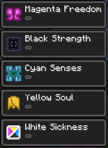 Image showing the Colormancer status effects