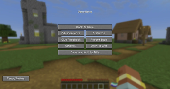 Location of the button to open the mod menu