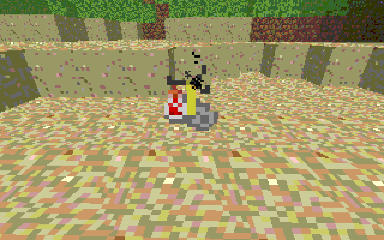 A brewing stand with a potion bottle