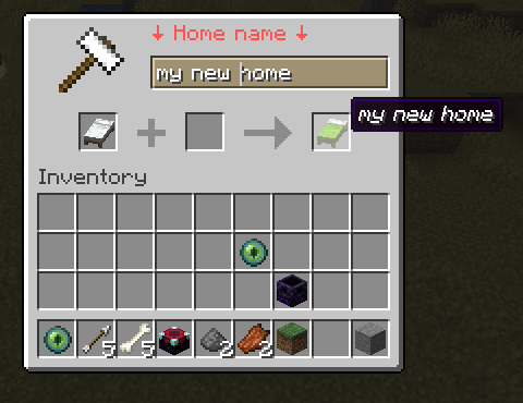 Anvil GUI Home Name