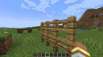 arrow passing through fence