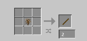 1 Dead Bush to 2 Sticks Recipe