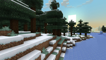 Spruce trees little biggers than vanilla