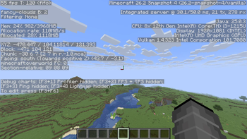 f3 menu (pack disabled)