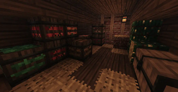 some crates in the attic