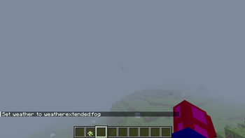 Something is lurking from the fog... (It's just a sheep)