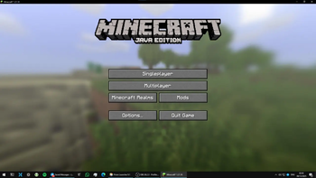 Main Menu. Notice the dark title bar.