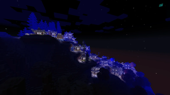 Big village at night