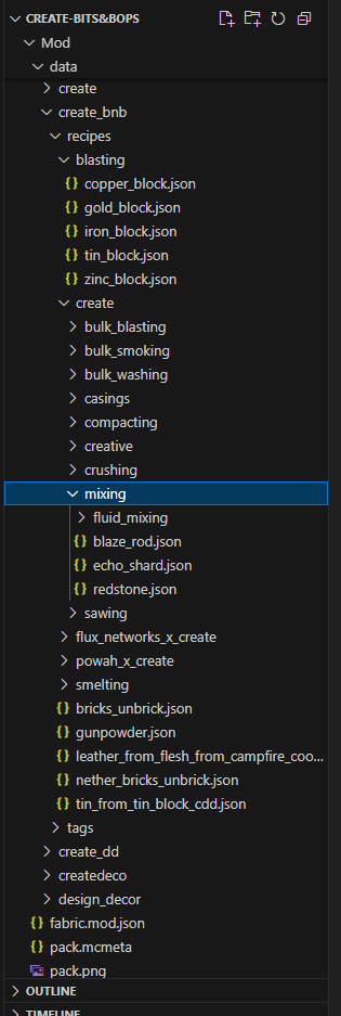 recipes inside (screenshot from VS Code)