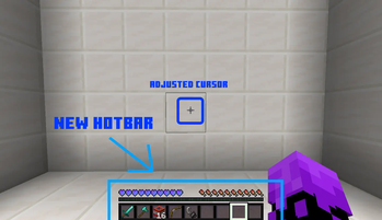 New Hotbar and Adjusted Cursor