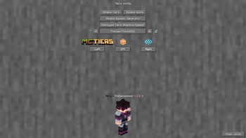 Config screen
