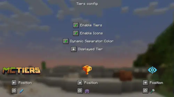Config screen