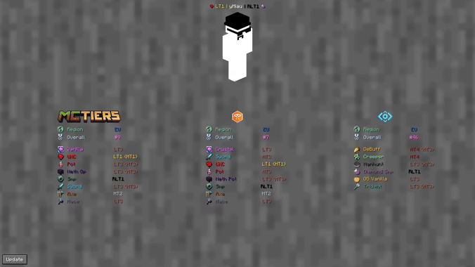 Player search result screen