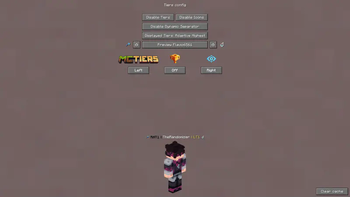 Config screen