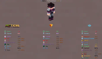 Player search result screen