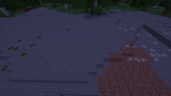 How scrap piles look on the ground at night