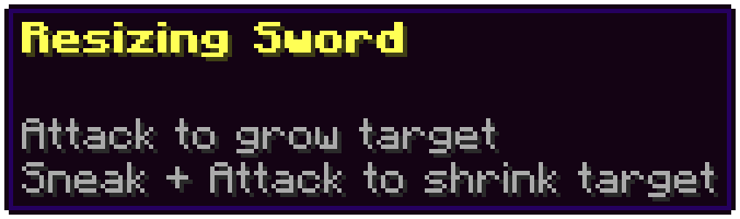 Resizing Sword