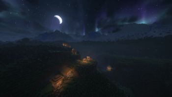 A village at nighttime