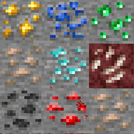 Backported Ore Textures