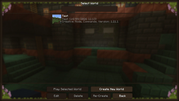 Select A World Screen