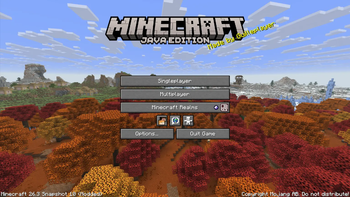 Main Menu with the pack enabled