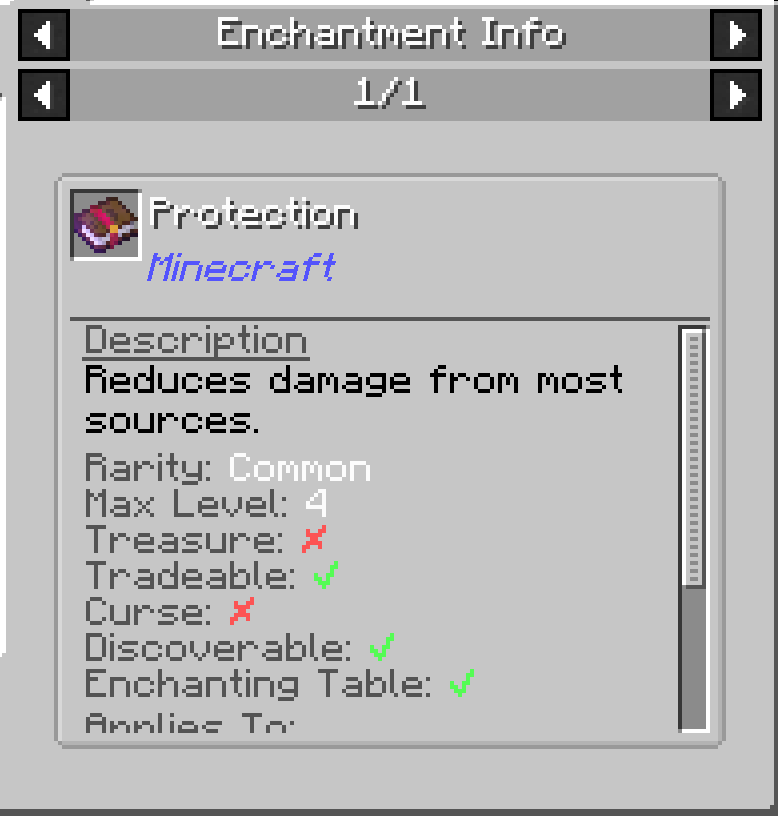 Universal Enchantment Info (JEI/REI/EMI) — screenshot 1