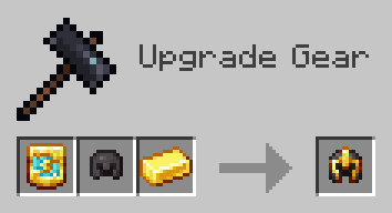 Gilded Netherite armor Smithing example