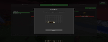 Selecting an item to sell