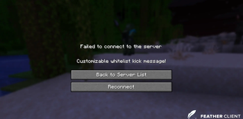 Customizable Whitelist kick screen