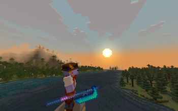 Holding a glaive
