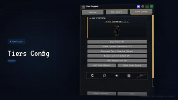Tiers Config