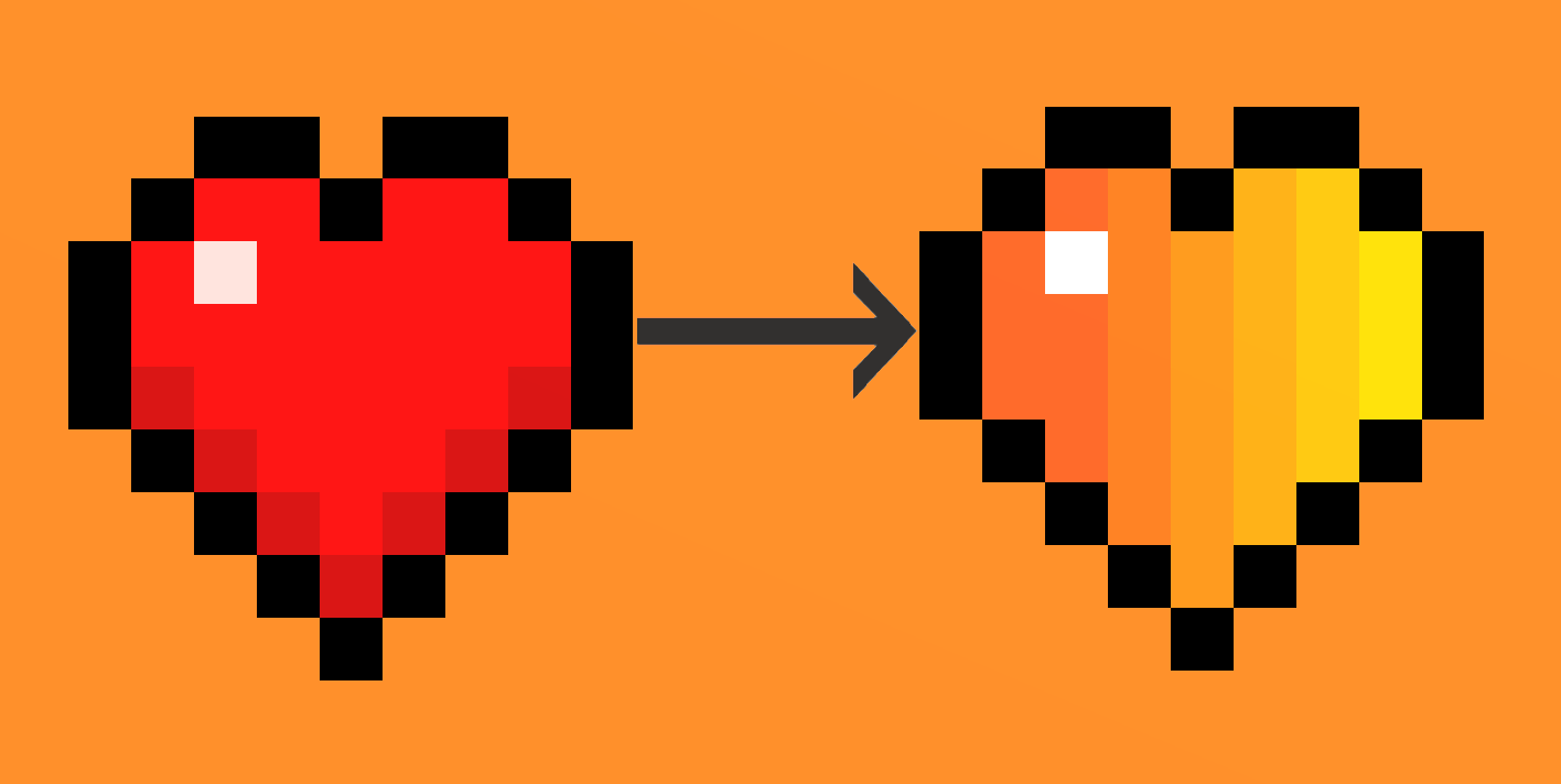 OrangeGradientHearts