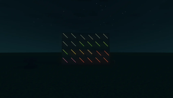 all sabers glowing at night