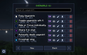 Waypoint List