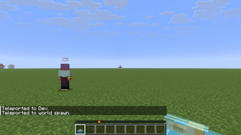 After teleport at destination