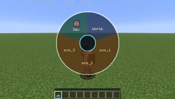 Radial menu open