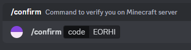 Confirming by a code