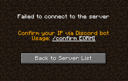 Entering the server