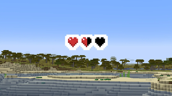 The icon of the data pack (three hearts that represent the three lives) with a savannah as a background.