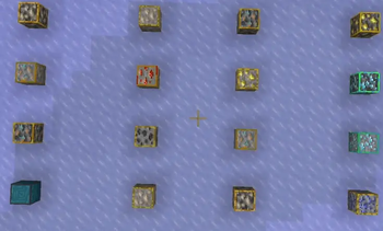 Visible ores underground