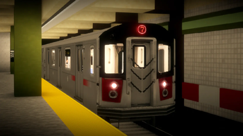 An R142A "7" Train