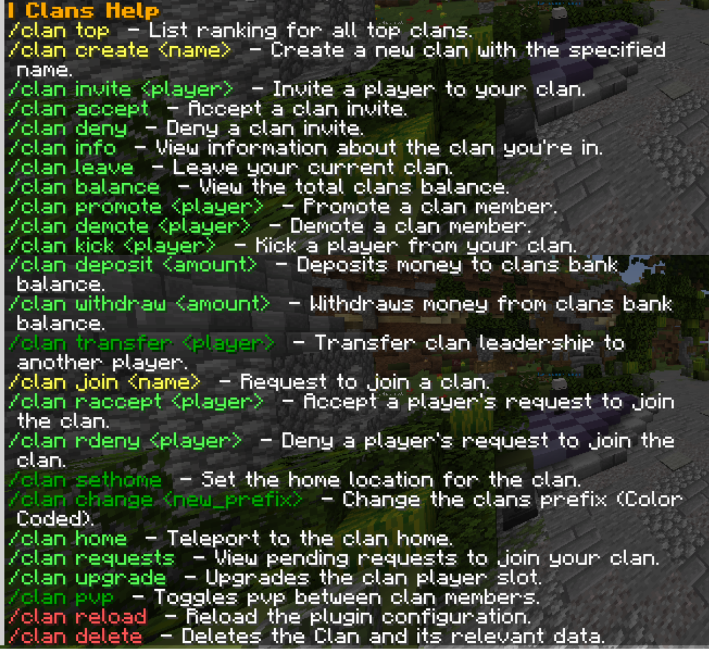 Commands