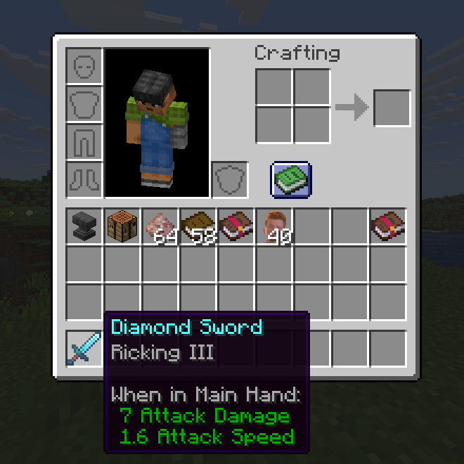 Sword enchanted with Ricking