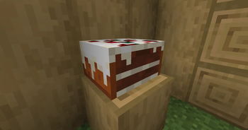 half eaten cake with cream inside