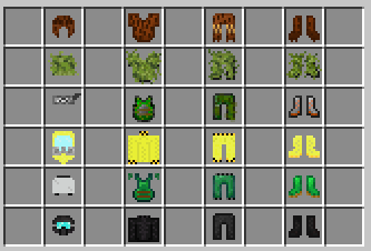|Leather, Chainmail, Iron, Gold, Diamond, Netherite| top-down