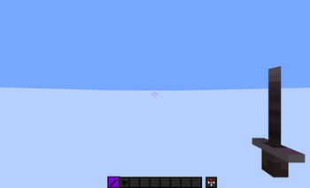 Netherite sword in hand
