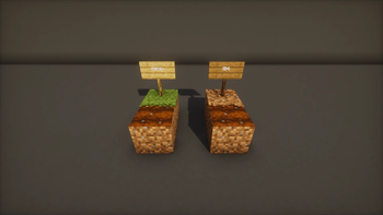 Grass, dirt comparison