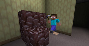 nooo steve dont mine that netherite in the backrooms noooo