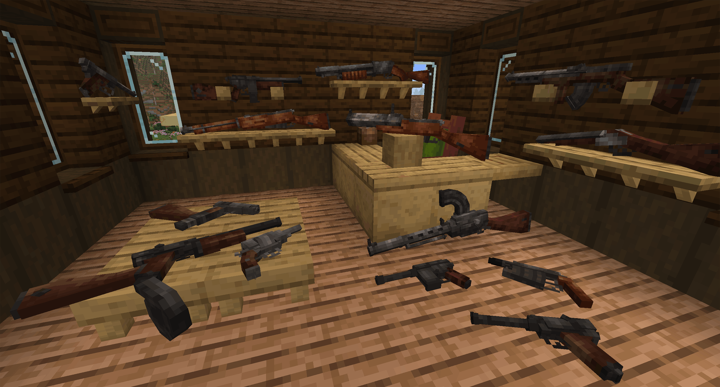 The weaponry: